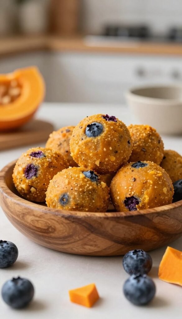 pumpkin blueberry dog treat balls the snack