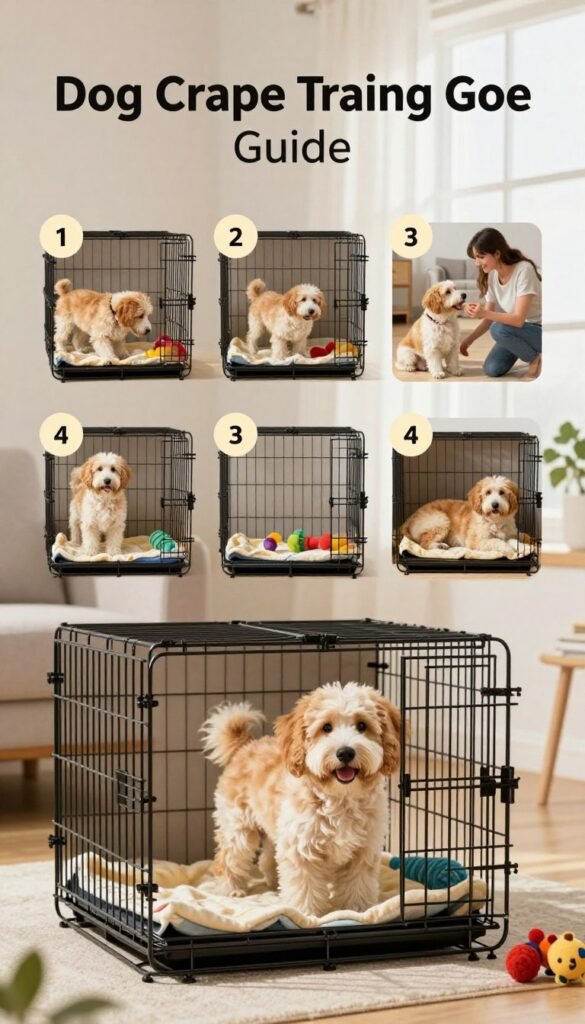 step-by-step dog crate training guide