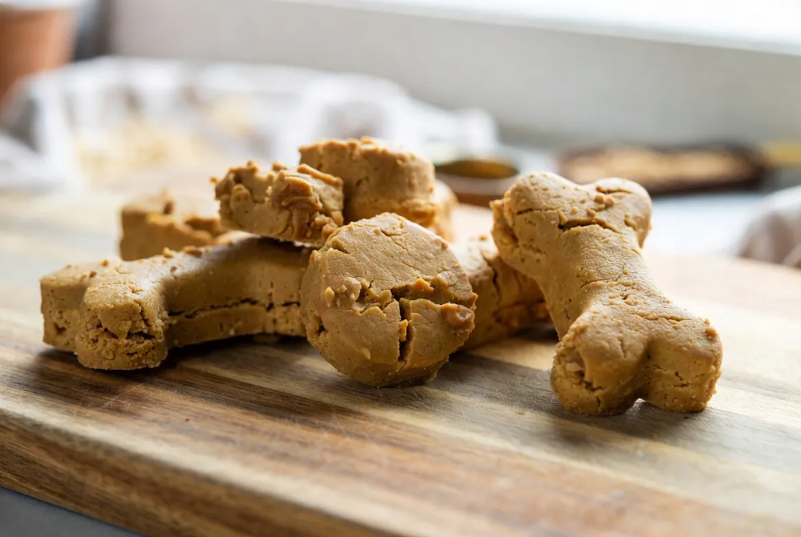 Homemade 4 Ingredient Dog Treats with Peanut Butter