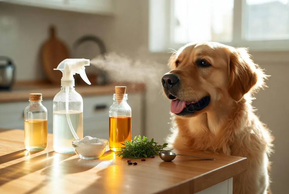 How to make a DIY dog deodorizing spray at home