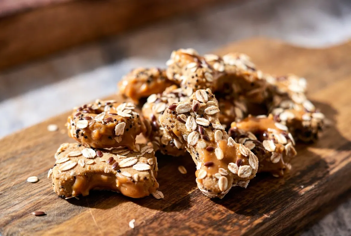 Peanut Butter Oat Flaxseed Dog Treats Easy Recipe